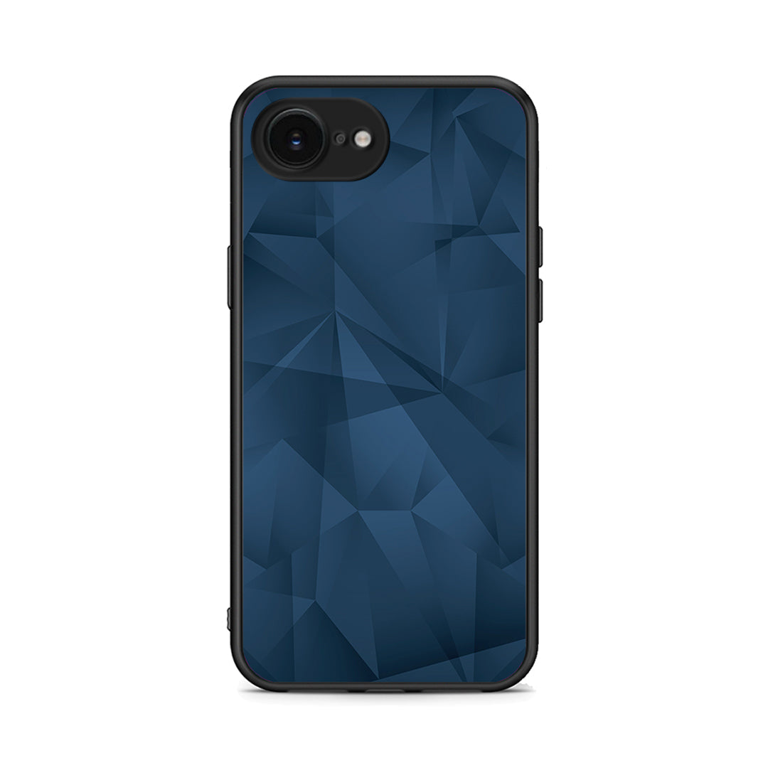 39 - iPhone 16e Blue Abstract Geometric case, cover, bumper