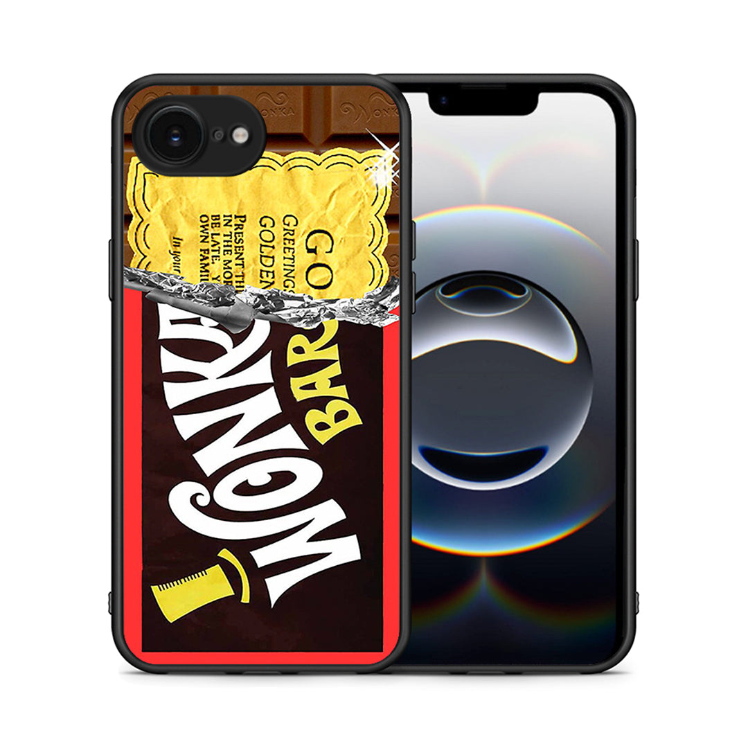 Θήκη iPhone 16e Golden Ticket από τη Smartfits με σχέδιο στο πίσω μέρος και μαύρο περίβλημα | iPhone 16e Golden Ticket case with colorful back and black bezels