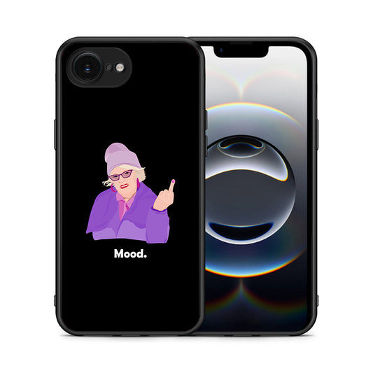 Θήκη iPhone 16e Grandma Mood Black από τη Smartfits με σχέδιο στο πίσω μέρος και μαύρο περίβλημα | iPhone 16e Grandma Mood Black case with colorful back and black bezels
