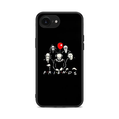 iPhone 16e Halloween Friends Θήκη από τη Smartfits με σχέδιο στο πίσω μέρος και μαύρο περίβλημα | Smartphone case with colorful back and black bezels by Smartfits