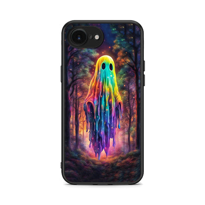 iPhone 16e Halloween Ghost θήκη από τη Smartfits με σχέδιο στο πίσω μέρος και μαύρο περίβλημα | Smartphone case with colorful back and black bezels by Smartfits
