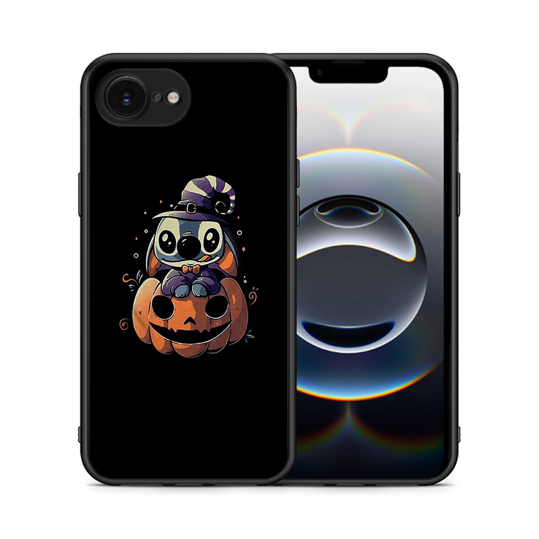 Θήκη iPhone 16e Halloween Stitch από τη Smartfits με σχέδιο στο πίσω μέρος και μαύρο περίβλημα | iPhone 16e Halloween Stitch case with colorful back and black bezels
