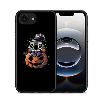 Θήκη iPhone 16e Halloween Stitch από τη Smartfits με σχέδιο στο πίσω μέρος και μαύρο περίβλημα | iPhone 16e Halloween Stitch case with colorful back and black bezels