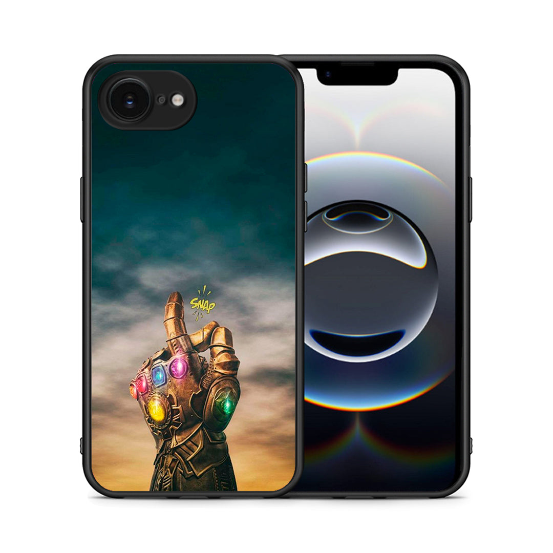 Θήκη iPhone 16e Infinity Snap από τη Smartfits με σχέδιο στο πίσω μέρος και μαύρο περίβλημα | iPhone 16e Infinity Snap case with colorful back and black bezels