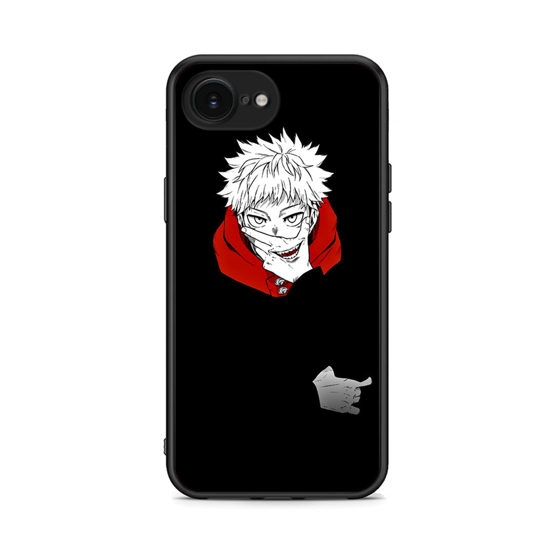 iPhone 16e Itadori Anime θήκη από τη Smartfits με σχέδιο στο πίσω μέρος και μαύρο περίβλημα | Smartphone case with colorful back and black bezels by Smartfits
