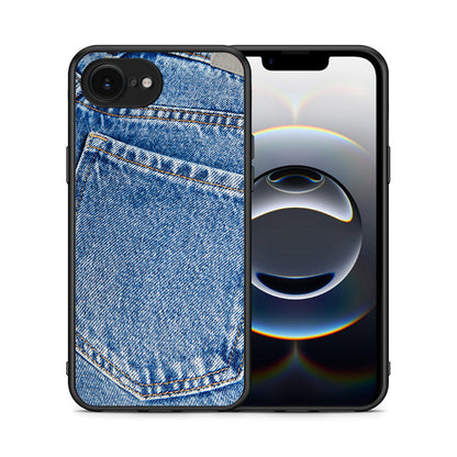 Θήκη iPhone 16e Jeans Pocket από τη Smartfits με σχέδιο στο πίσω μέρος και μαύρο περίβλημα | iPhone 16e Jeans Pocket case with colorful back and black bezels