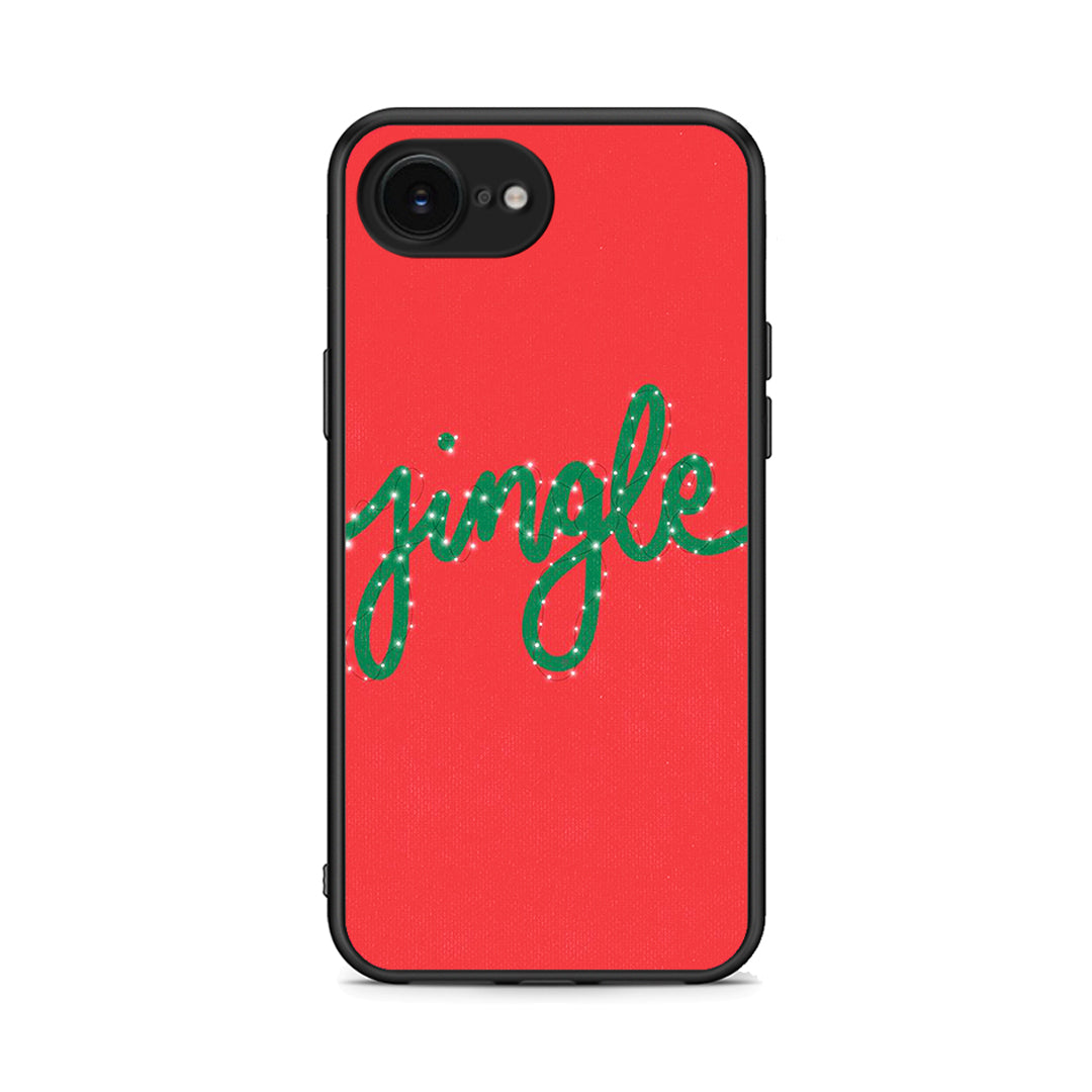 iPhone 16e Jingle Xmas θήκη από τη Smartfits με σχέδιο στο πίσω μέρος και μαύρο περίβλημα | Smartphone case with colorful back and black bezels by Smartfits