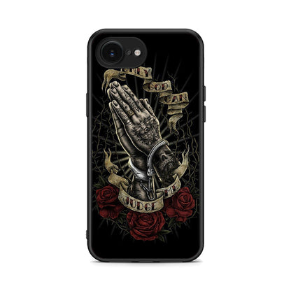 iPhone 16e Judge By God θήκη από τη Smartfits με σχέδιο στο πίσω μέρος και μαύρο περίβλημα | Smartphone case with colorful back and black bezels by Smartfits