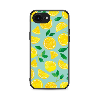 iPhone 16e Lemons θήκη από τη Smartfits με σχέδιο στο πίσω μέρος και μαύρο περίβλημα | Smartphone case with colorful back and black bezels by Smartfits
