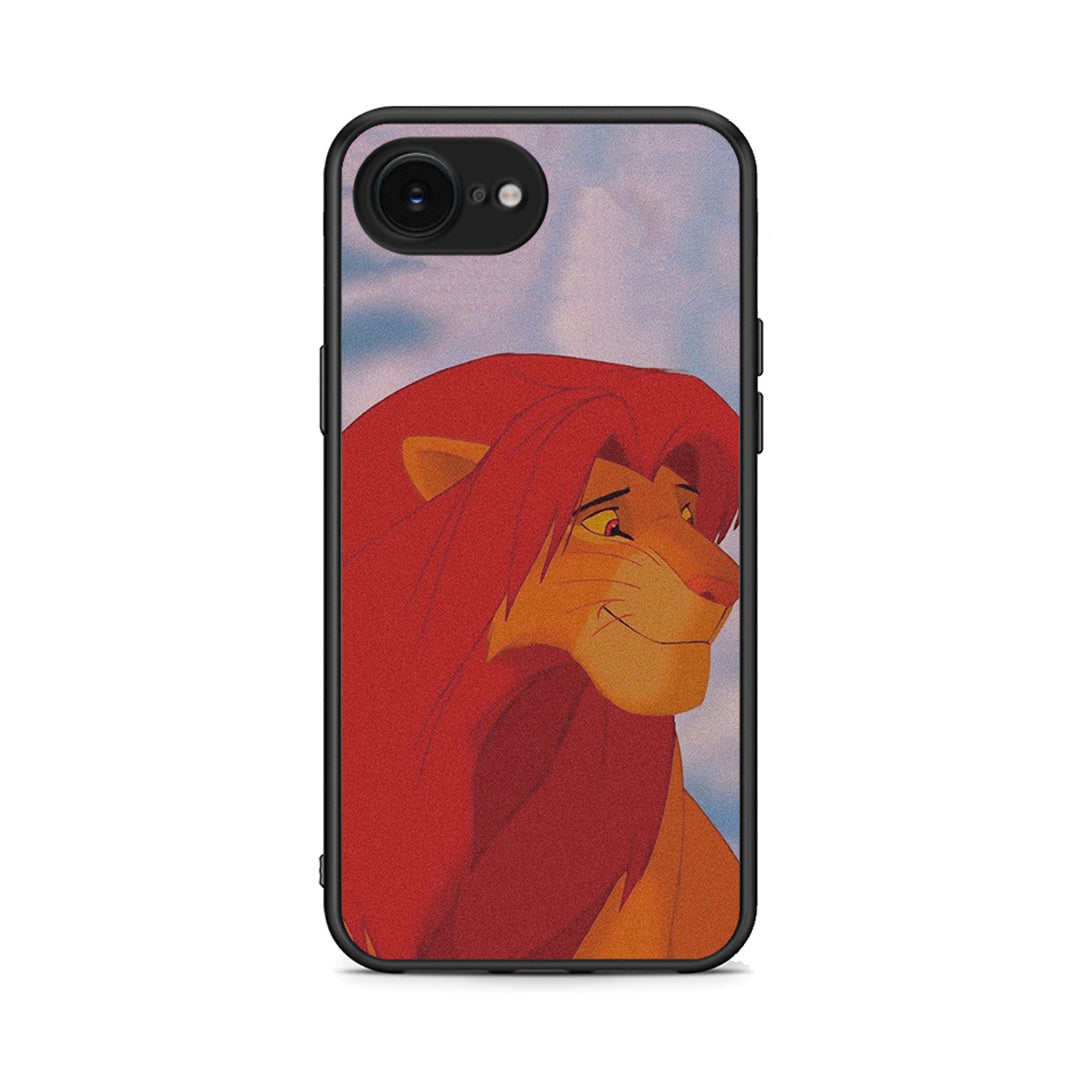 iPhone 16e Lion Love 1 Θήκη Αγίου Βαλεντίνου από τη Smartfits με σχέδιο στο πίσω μέρος και μαύρο περίβλημα | Smartphone case with colorful back and black bezels by Smartfits