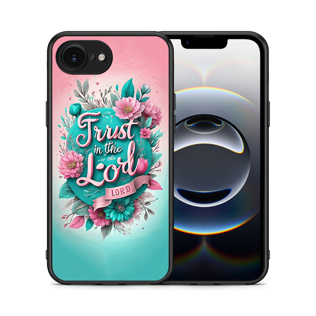 Θήκη iPhone 16e Lord Trust από τη Smartfits με σχέδιο στο πίσω μέρος και μαύρο περίβλημα | iPhone 16e Lord Trust case with colorful back and black bezels