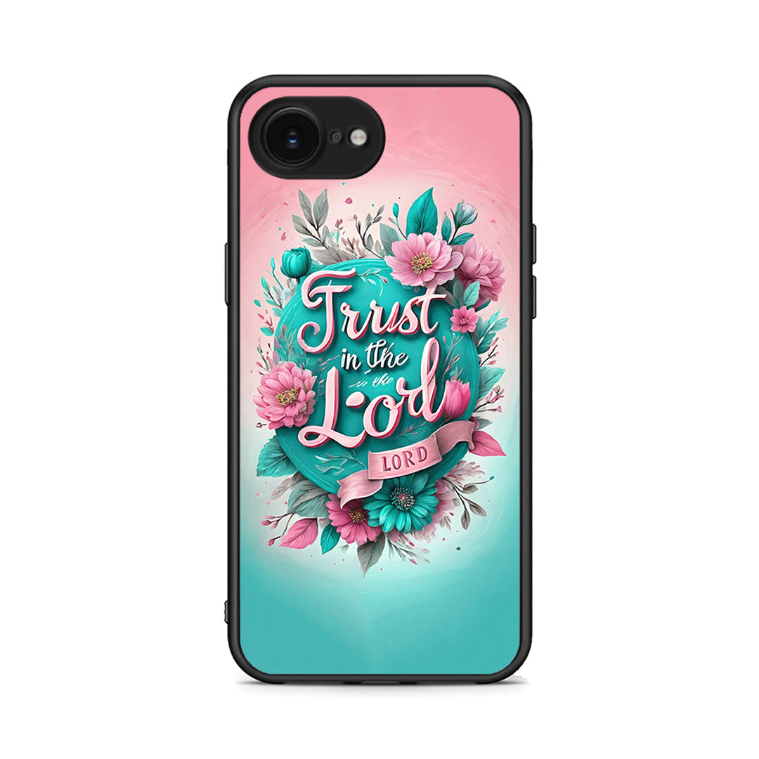 iPhone 16e Lord Trust θήκη από τη Smartfits με σχέδιο στο πίσω μέρος και μαύρο περίβλημα | Smartphone case with colorful back and black bezels by Smartfits