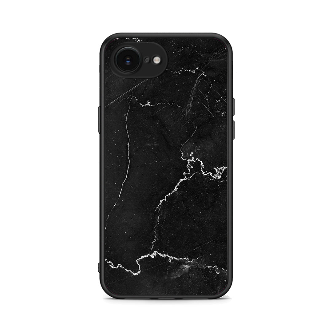 iPhone 16e Marble Black θήκη από τη Smartfits με σχέδιο στο πίσω μέρος και μαύρο περίβλημα | Smartphone case with colorful back and black bezels by Smartfits