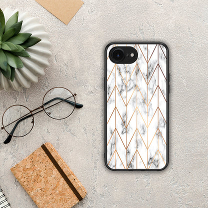 Marble Gold Geometric - iPhone 16e θήκη