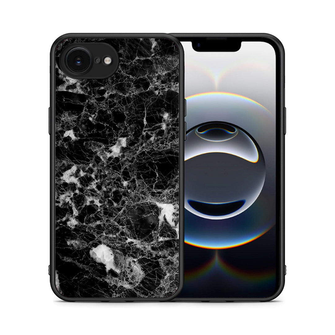 Θήκη iPhone 16e Male Marble από τη Smartfits με σχέδιο στο πίσω μέρος και μαύρο περίβλημα | iPhone 16e Male Marble case with colorful back and black bezels