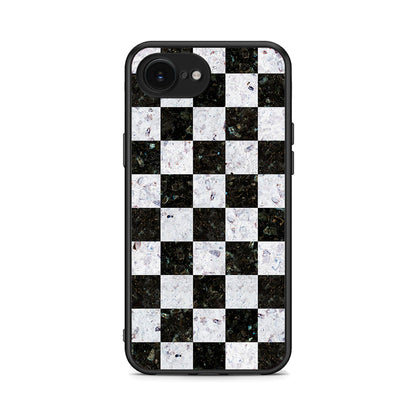 4 - iPhone 16e Square Geometric Marble case, cover, bumper