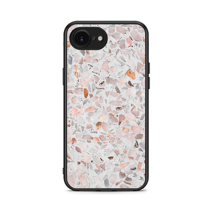 iPhone 16e Marble Terrazzo θήκη από τη Smartfits με σχέδιο στο πίσω μέρος και μαύρο περίβλημα | Smartphone case with colorful back and black bezels by Smartfits