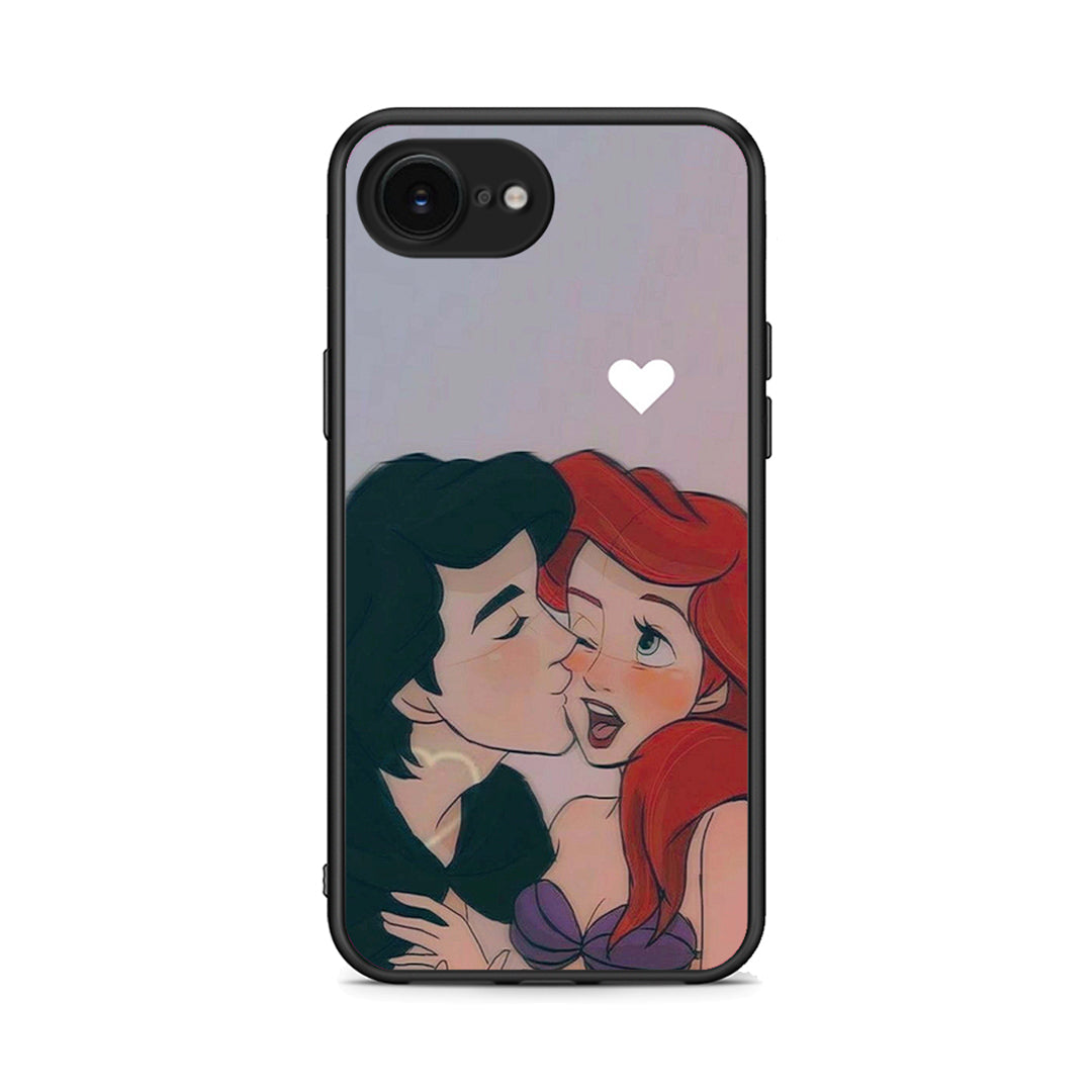 iPhone 16e Mermaid Love Θήκη Αγίου Βαλεντίνου από τη Smartfits με σχέδιο στο πίσω μέρος και μαύρο περίβλημα | Smartphone case with colorful back and black bezels by Smartfits