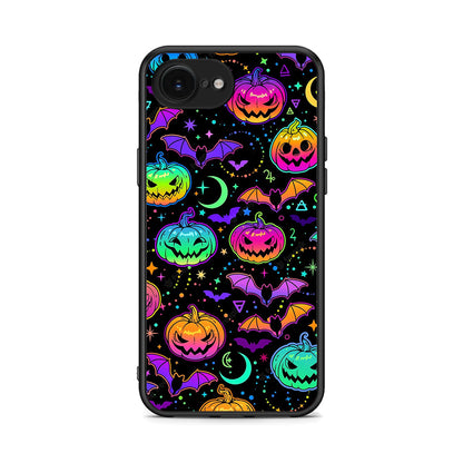 iPhone 16e Neon Halloween θήκη από τη Smartfits με σχέδιο στο πίσω μέρος και μαύρο περίβλημα | Smartphone case with colorful back and black bezels by Smartfits