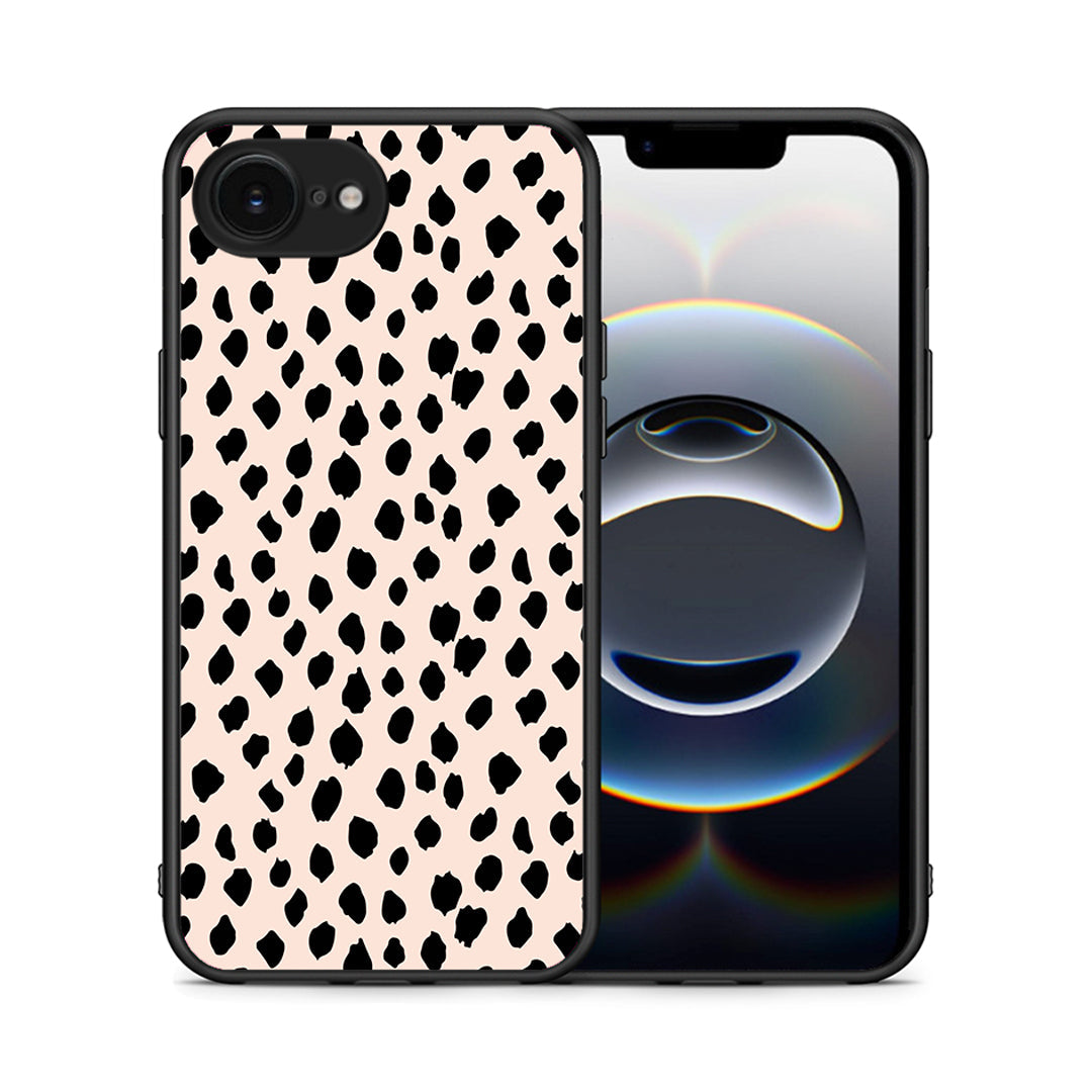 Θήκη iPhone 16e New Polka Dots από τη Smartfits με σχέδιο στο πίσω μέρος και μαύρο περίβλημα | iPhone 16e New Polka Dots case with colorful back and black bezels