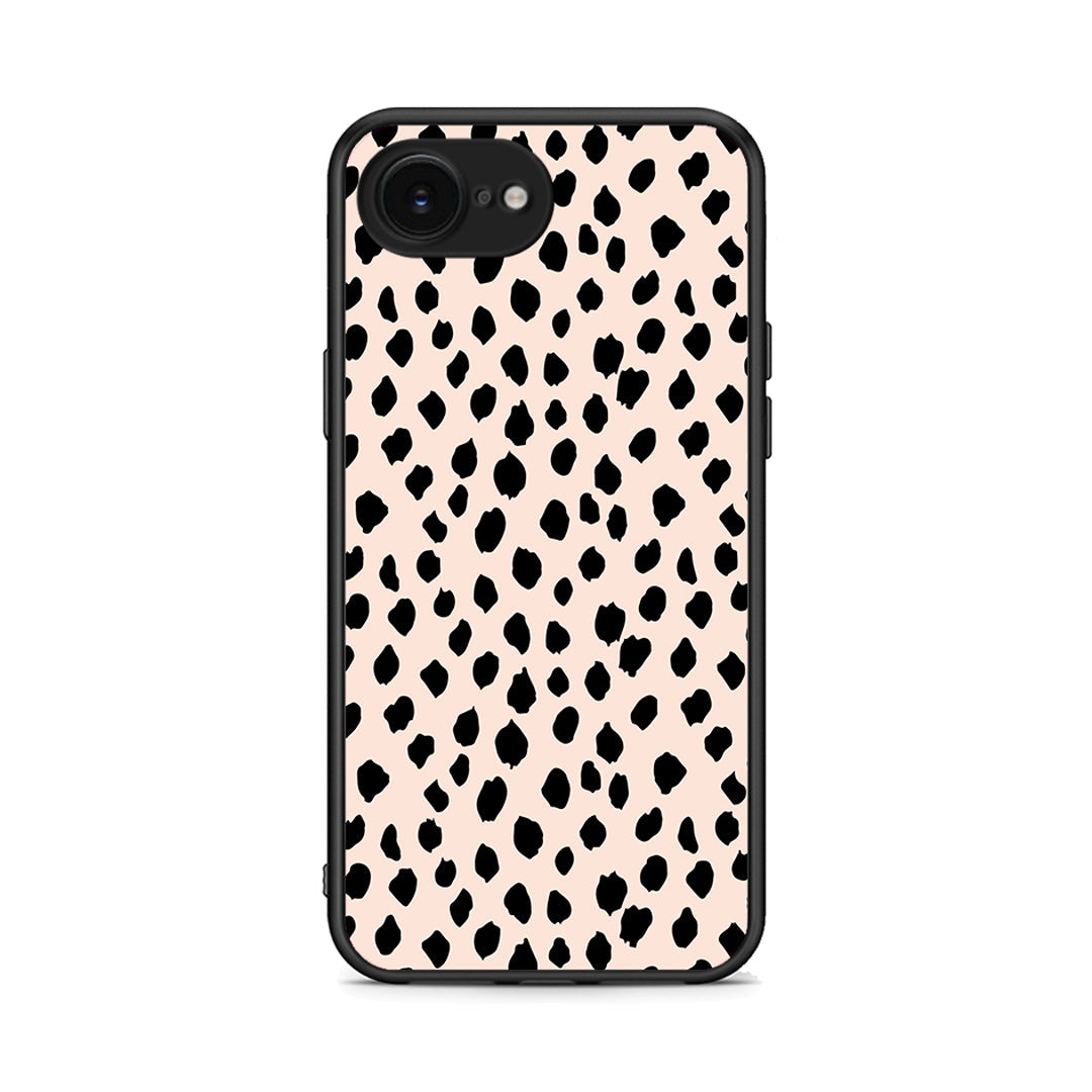 iPhone 16e New Polka Dots θήκη από τη Smartfits με σχέδιο στο πίσω μέρος και μαύρο περίβλημα | Smartphone case with colorful back and black bezels by Smartfits