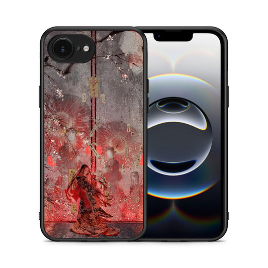 Θήκη iPhone 16e Nezuko Kamado από τη Smartfits με σχέδιο στο πίσω μέρος και μαύρο περίβλημα | iPhone 16e Nezuko Kamado case with colorful back and black bezels