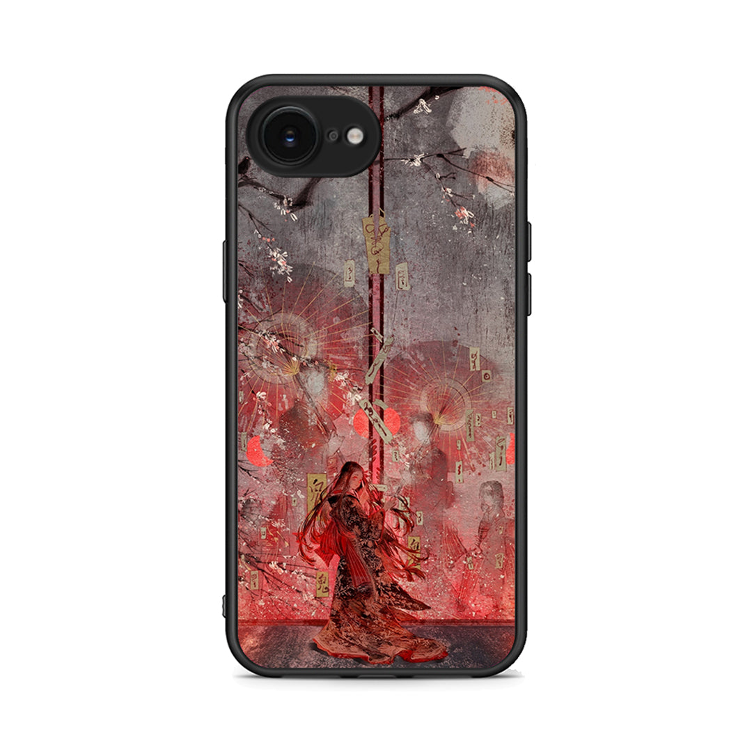 iPhone 16e Nezuko Kamado θήκη από τη Smartfits με σχέδιο στο πίσω μέρος και μαύρο περίβλημα | Smartphone case with colorful back and black bezels by Smartfits
