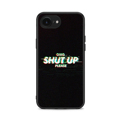 iPhone 16e OMG ShutUp θήκη από τη Smartfits με σχέδιο στο πίσω μέρος και μαύρο περίβλημα | Smartphone case with colorful back and black bezels by Smartfits