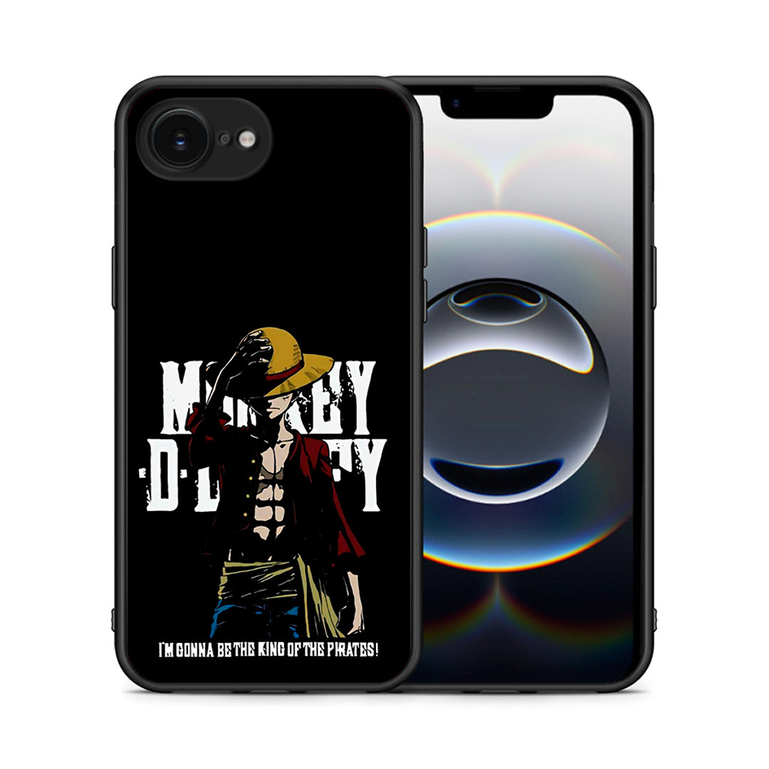 Θήκη iPhone 16e Pirate King από τη Smartfits με σχέδιο στο πίσω μέρος και μαύρο περίβλημα | iPhone 16e Pirate King case with colorful back and black bezels