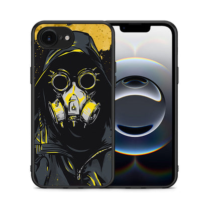 Θήκη iPhone 16e Mask PopArt από τη Smartfits με σχέδιο στο πίσω μέρος και μαύρο περίβλημα | iPhone 16e Mask PopArt case with colorful back and black bezels