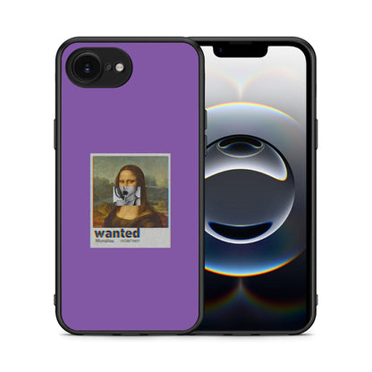 Θήκη iPhone 16e Monalisa Popart από τη Smartfits με σχέδιο στο πίσω μέρος και μαύρο περίβλημα | iPhone 16e Monalisa Popart case with colorful back and black bezels