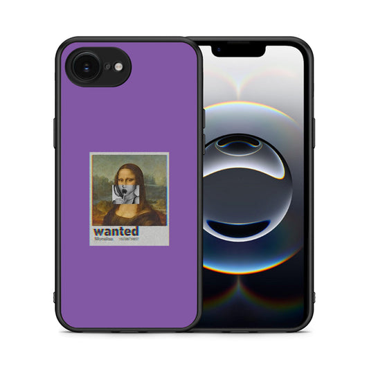 Θήκη iPhone 16e Monalisa Popart από τη Smartfits με σχέδιο στο πίσω μέρος και μαύρο περίβλημα | iPhone 16e Monalisa Popart case with colorful back and black bezels