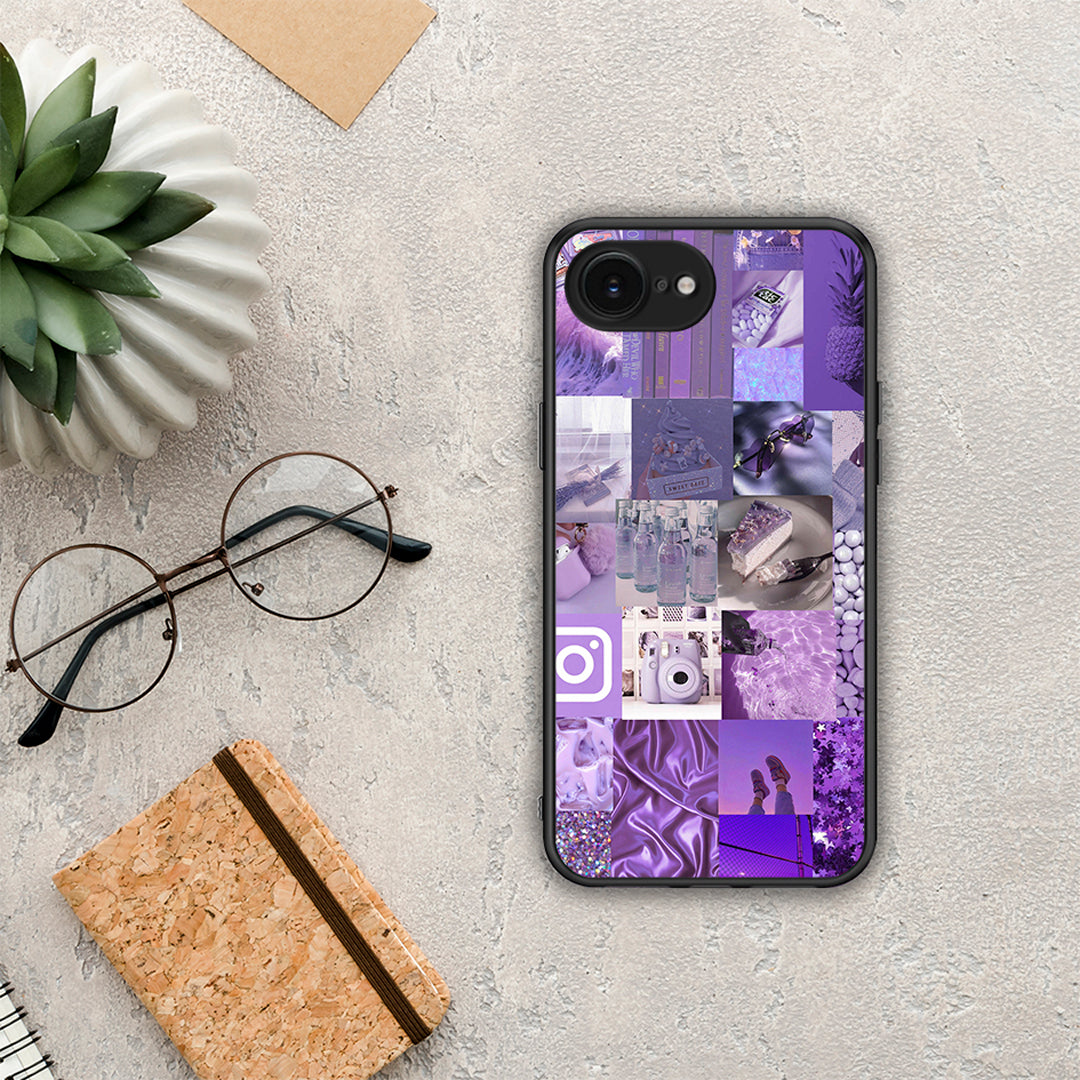 Purple Aesthetic Collage - iPhone 16e θήκη