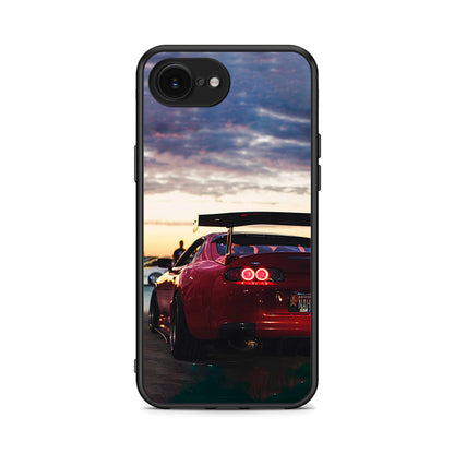 iPhone 16e Racing Supra θήκη από τη Smartfits με σχέδιο στο πίσω μέρος και μαύρο περίβλημα | Smartphone case with colorful back and black bezels by Smartfits