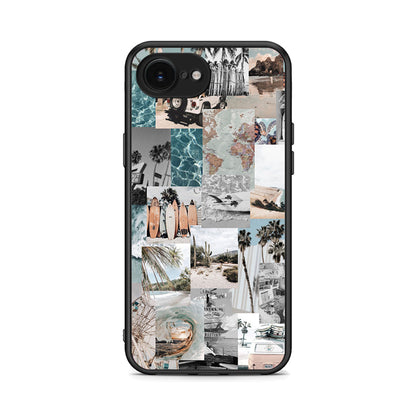 iPhone 16e Retro Beach Life Θήκη από τη Smartfits με σχέδιο στο πίσω μέρος και μαύρο περίβλημα | Smartphone case with colorful back and black bezels by Smartfits