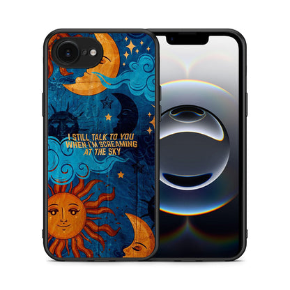 Θήκη iPhone 16e Screaming Sky από τη Smartfits με σχέδιο στο πίσω μέρος και μαύρο περίβλημα | iPhone 16e Screaming Sky case with colorful back and black bezels