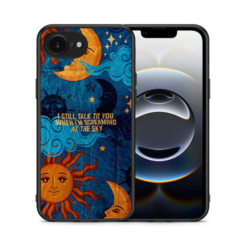 Θήκη iPhone 16e Screaming Sky από τη Smartfits με σχέδιο στο πίσω μέρος και μαύρο περίβλημα | iPhone 16e Screaming Sky case with colorful back and black bezels