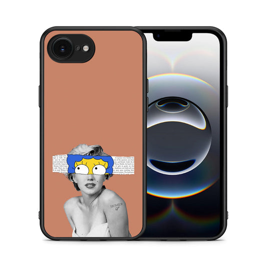 Θήκη iPhone 16e Sim Merilyn από τη Smartfits με σχέδιο στο πίσω μέρος και μαύρο περίβλημα | iPhone 16e Sim Merilyn case with colorful back and black bezels