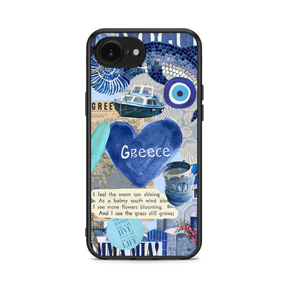 iPhone 16e Summer In Greece Θήκη από τη Smartfits με σχέδιο στο πίσω μέρος και μαύρο περίβλημα | Smartphone case with colorful back and black bezels by Smartfits