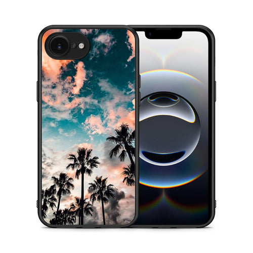 Θήκη iPhone 16e Sky Summer από τη Smartfits με σχέδιο στο πίσω μέρος και μαύρο περίβλημα | iPhone 16e Sky Summer case with colorful back and black bezels