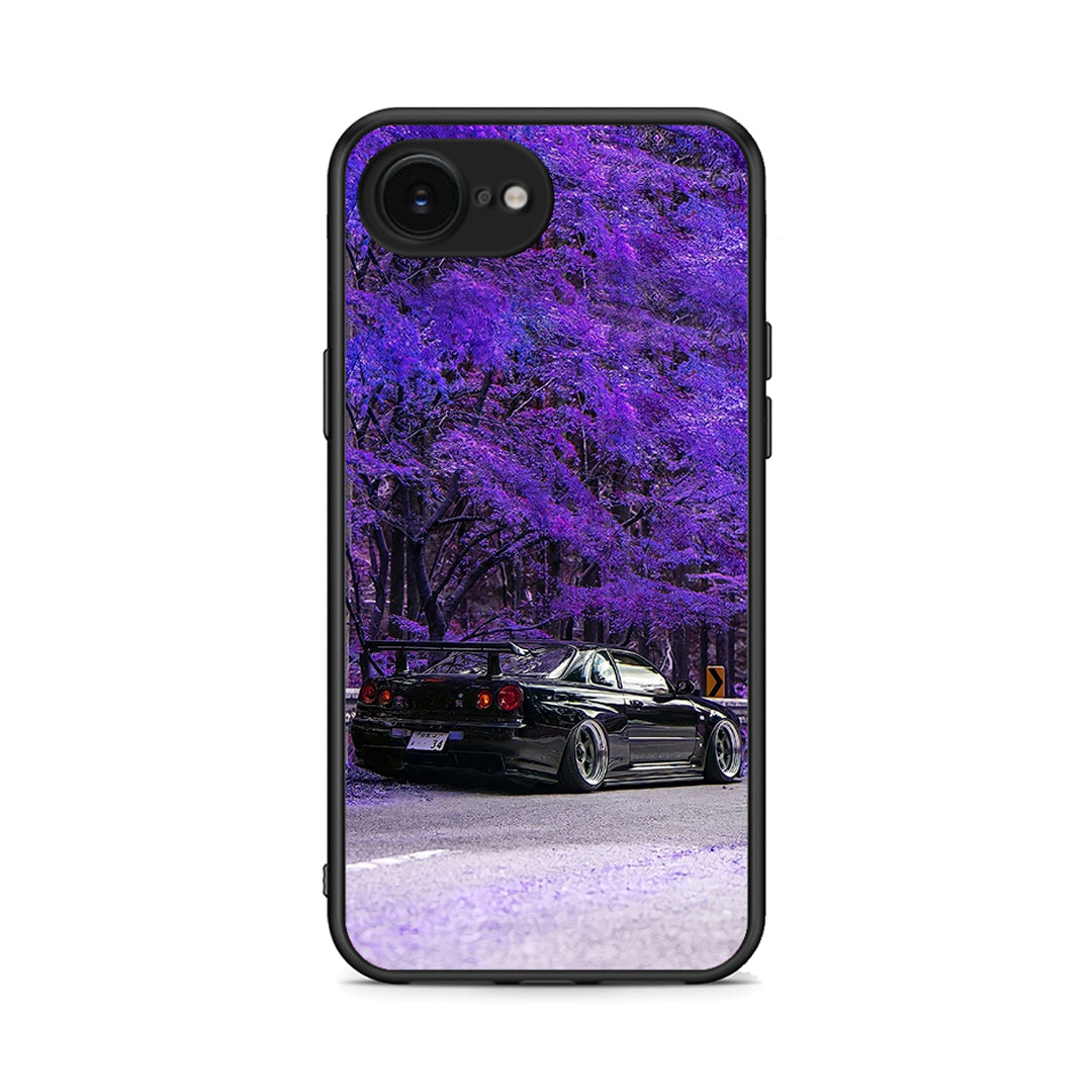 iPhone 16e Super Car Θήκη Αγίου Βαλεντίνου από τη Smartfits με σχέδιο στο πίσω μέρος και μαύρο περίβλημα | Smartphone case with colorful back and black bezels by Smartfits