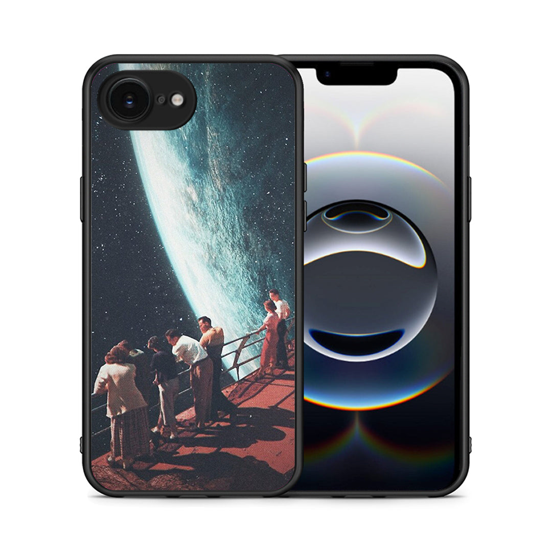 Θήκη iPhone 16e Surreal View από τη Smartfits με σχέδιο στο πίσω μέρος και μαύρο περίβλημα | iPhone 16e Surreal View case with colorful back and black bezels