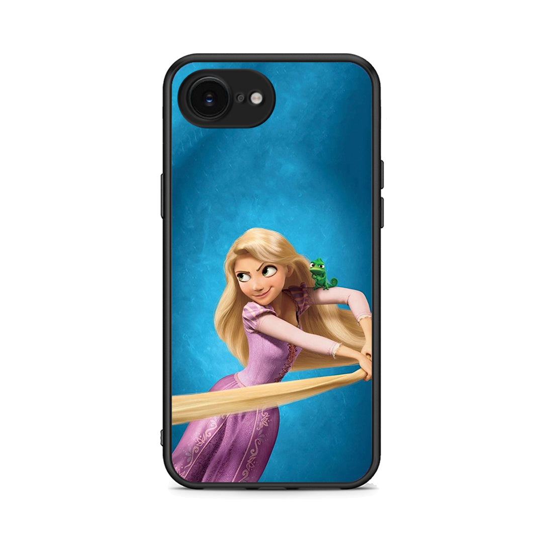 iPhone 16e Tangled 2 Θήκη Αγίου Βαλεντίνου από τη Smartfits με σχέδιο στο πίσω μέρος και μαύρο περίβλημα | Smartphone case with colorful back and black bezels by Smartfits