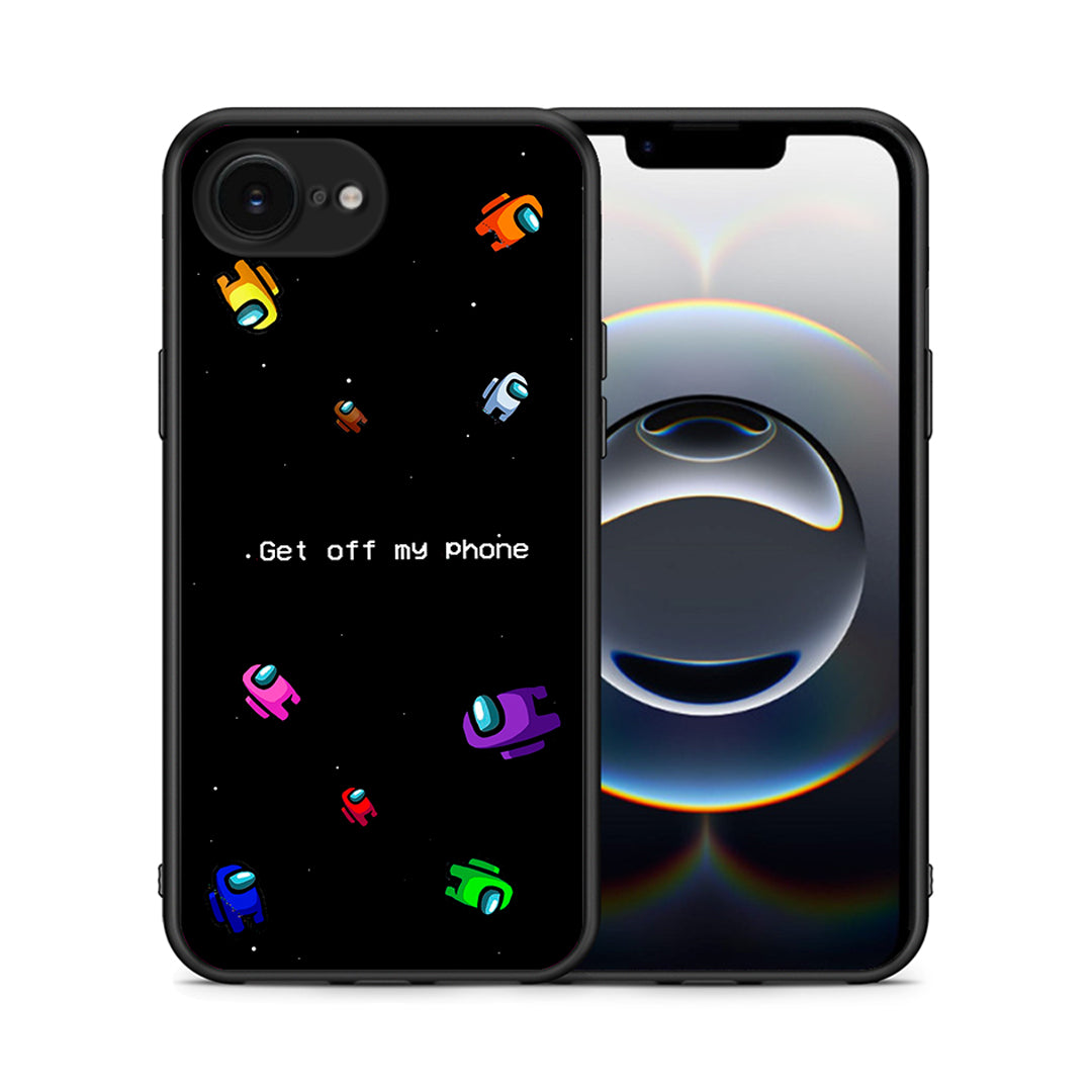 Θήκη iPhone 16e AFK Text από τη Smartfits με σχέδιο στο πίσω μέρος και μαύρο περίβλημα | iPhone 16e AFK Text case with colorful back and black bezels