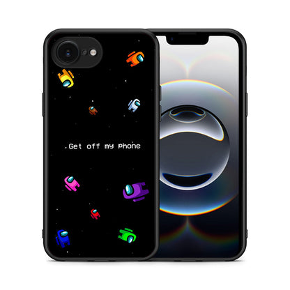 Θήκη iPhone 16e AFK Text από τη Smartfits με σχέδιο στο πίσω μέρος και μαύρο περίβλημα | iPhone 16e AFK Text case with colorful back and black bezels
