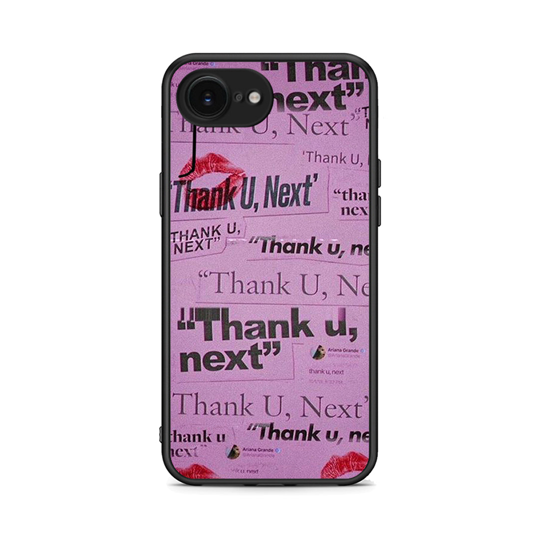 iPhone 16e Thank You Next Θήκη Αγίου Βαλεντίνου από τη Smartfits με σχέδιο στο πίσω μέρος και μαύρο περίβλημα | Smartphone case with colorful back and black bezels by Smartfits