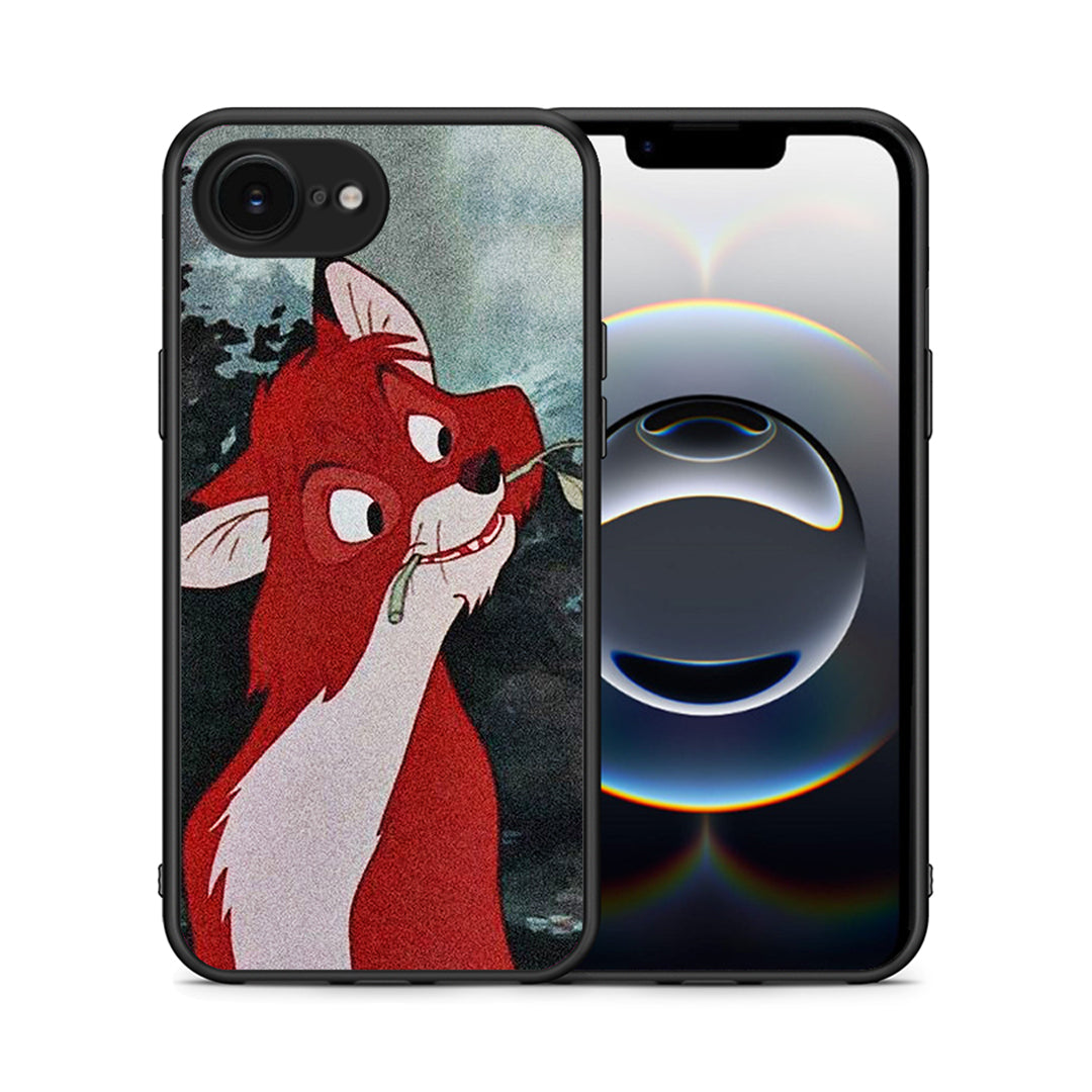 Θήκη iPhone 16e Tod And Vixey Love 1 από τη Smartfits με σχέδιο στο πίσω μέρος και μαύρο περίβλημα | iPhone 16e Tod And Vixey Love 1 case with colorful back and black bezels