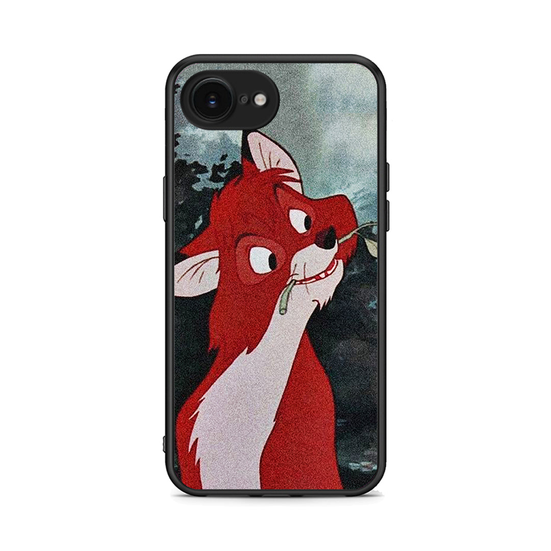 iPhone 16e Tod And Vixey Love 1 θήκη από τη Smartfits με σχέδιο στο πίσω μέρος και μαύρο περίβλημα | Smartphone case with colorful back and black bezels by Smartfits