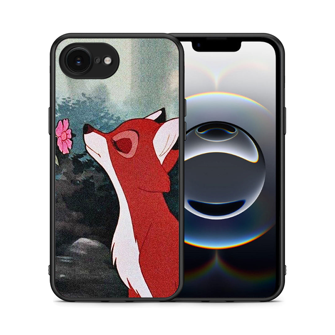 Θήκη iPhone 16e Tod And Vixey Love 2 από τη Smartfits με σχέδιο στο πίσω μέρος και μαύρο περίβλημα | iPhone 16e Tod And Vixey Love 2 case with colorful back and black bezels