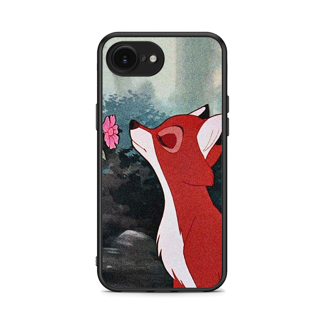 iPhone 16e Tod And Vixey Love 2 θήκη από τη Smartfits με σχέδιο στο πίσω μέρος και μαύρο περίβλημα | Smartphone case with colorful back and black bezels by Smartfits